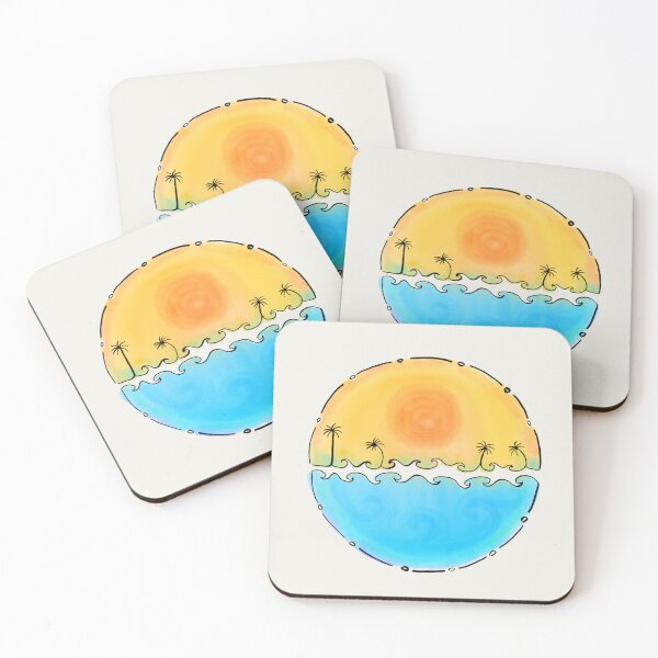 Item preview, Surfers Paradise, Beach, Sun, Sea, Waves, Sunset, Palm Trees, Summer, Vacation designed and sold by boom-art.