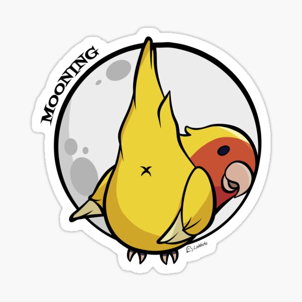 Item preview, Mooning peach faced lutino mutation lovebird designed and sold by Lovebirbs.