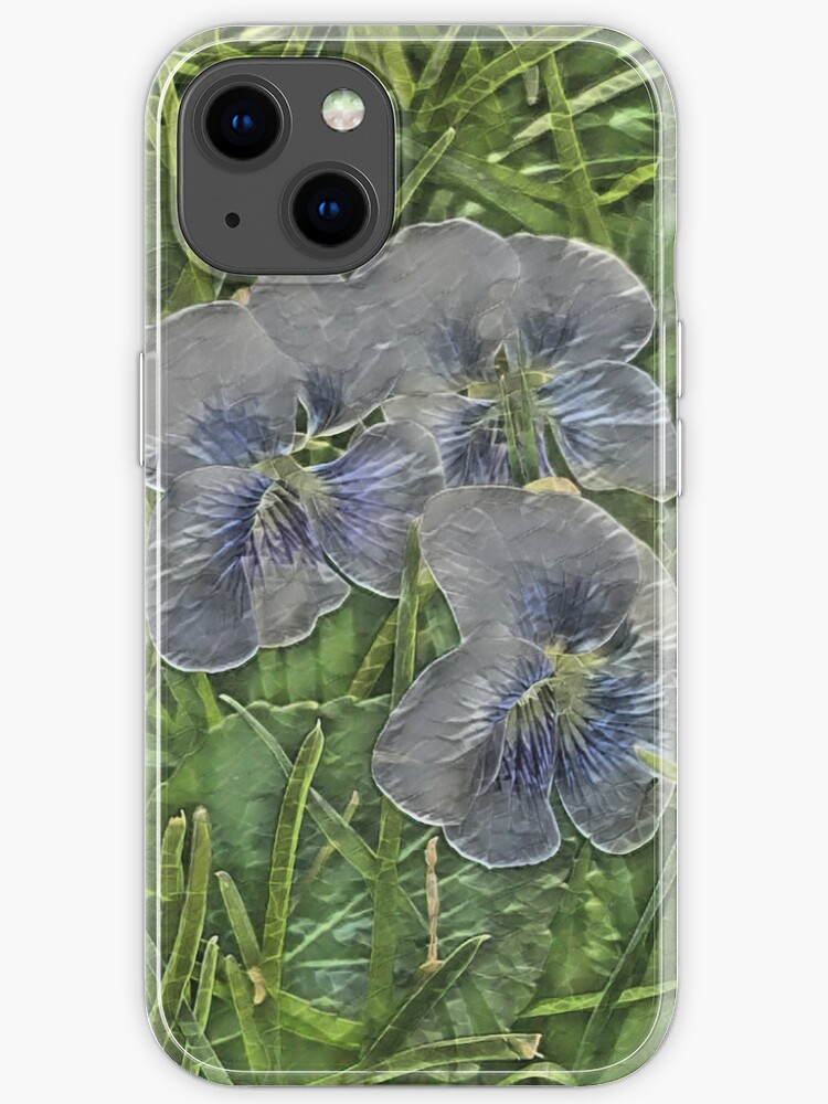 Funda de iPhone «Violetas silvestres en relieve» de SunshineWalker |  Redbubble