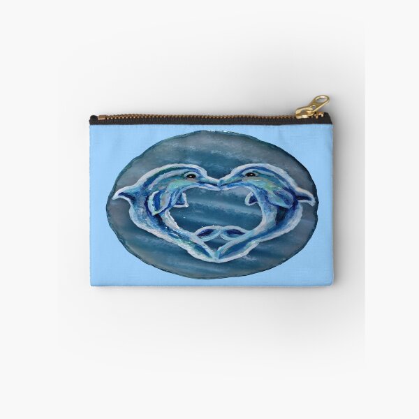 Item preview, Kissing Dolphins Blue Agate  designed and sold by Deborah Camp.