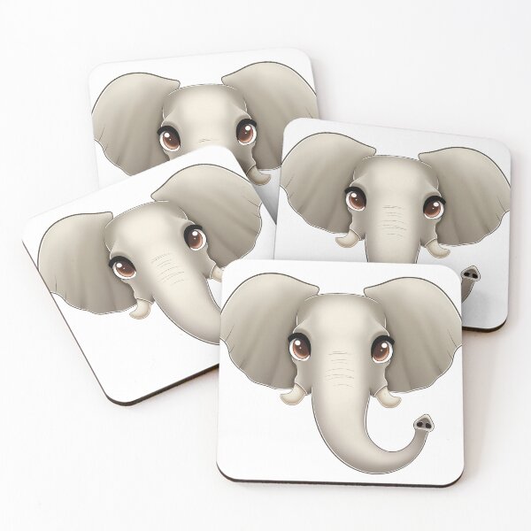 Item preview, Cute elephant face with big eyes designed and sold by TimeSkiff.