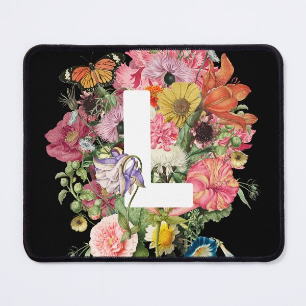 Item preview, Monogram Letter L with Romantic Vintage Flowers designed and sold by Trish Dish.