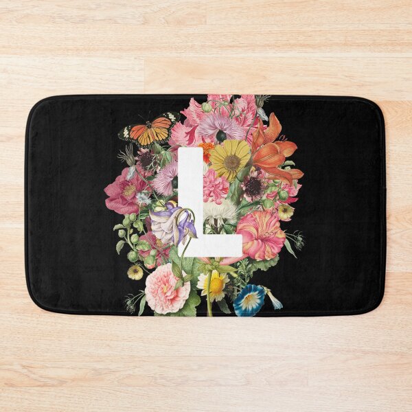 Item preview, Monogram Letter L with Romantic Vintage Flowers designed and sold by Trish Dish.