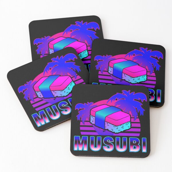 Item preview, Musubi Kawaii 80s 90s Hawaiian Sunset designed and sold by Huhnerdieb Apparel.