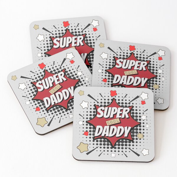 Item preview, Red Comic Book Style Super Cool Daddy, Great Design For Cool Dads, Perfect For Father's Day designed and sold by TrulyEpoque.