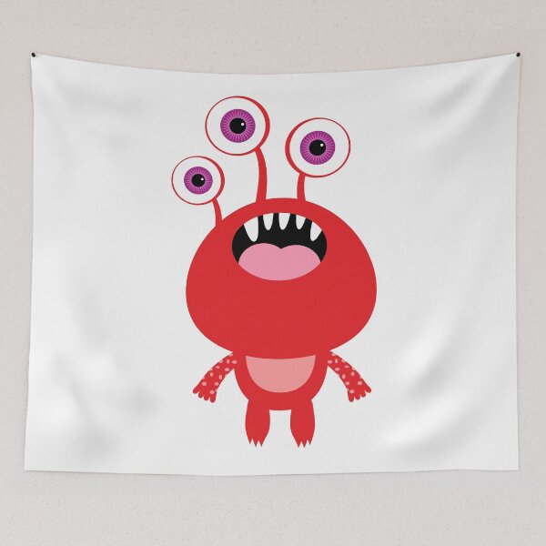 Item preview, Red funny and silly cartoon monster designed and sold by Pravokrugulnik.