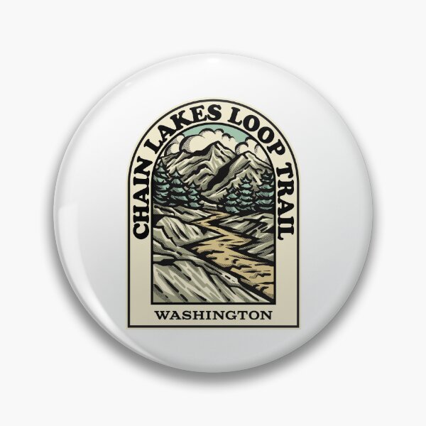 Artikelvorschau, Chain Lakes Loop Trail Washington hiking backpacking trail entworfen und verkauft von HalpinDesign.