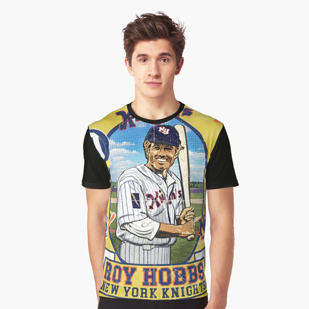 Roy Hobbs New York Knights Adult Costume Jersey Shirt Baseball Cap Hat  Natural