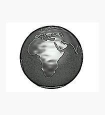 Black and white planet earth Photographic Print