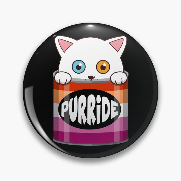 Item preview, Funny White Cat In The Purride Can Of Pate Lesbian Pride designed and sold by Luan Huynh.