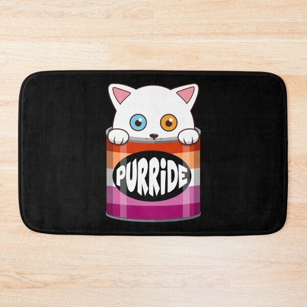 Item preview, Funny White Cat In The Purride Can Of Pate Lesbian Pride designed and sold by Luan Huynh.