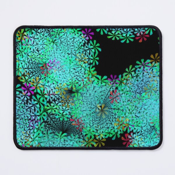 Item preview, Eye catcher! Fractal flowers in cool colors designed and sold by MarionsArt.