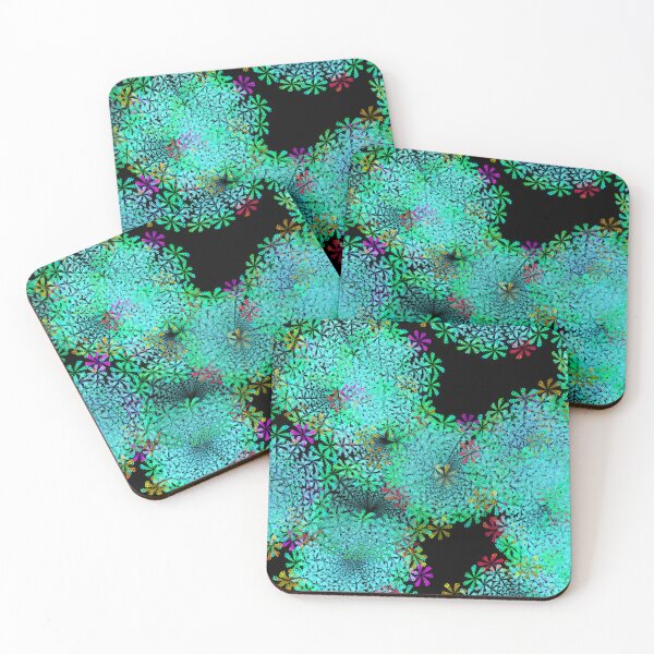 Item preview, Eye catcher! Fractal flowers in cool colors designed and sold by MarionsArt.
