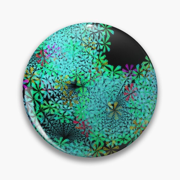 Item preview, Eye catcher! Fractal flowers in cool colors designed and sold by MarionsArt.