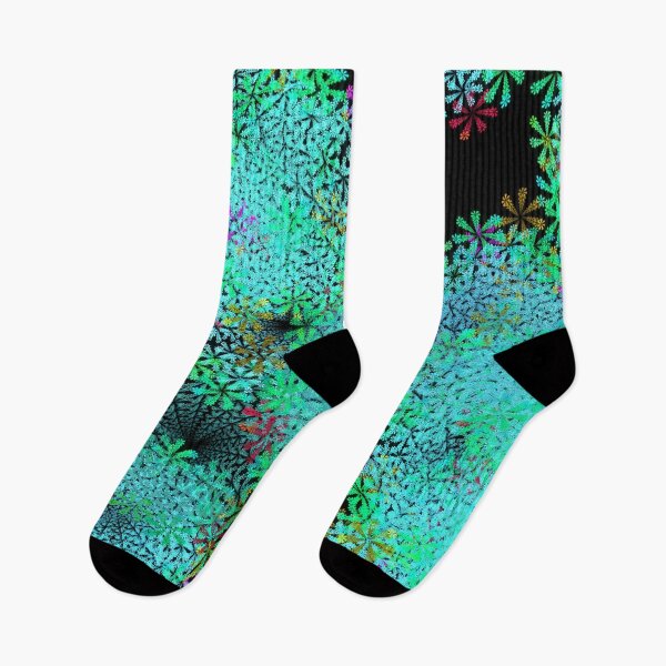 Item preview, Eye catcher! Fractal flowers in cool colors designed and sold by MarionsArt.