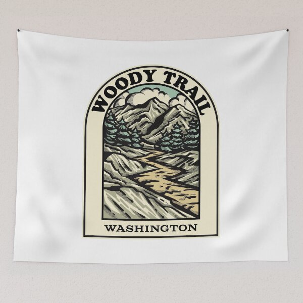 Aperçu de l'œuvre Woody Trial Washington hiking backpacking trail créée et vendue par HalpinDesign.