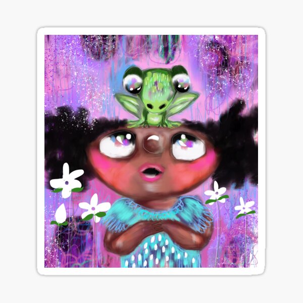 How Did You Get On My Head Little Frog? Sticker