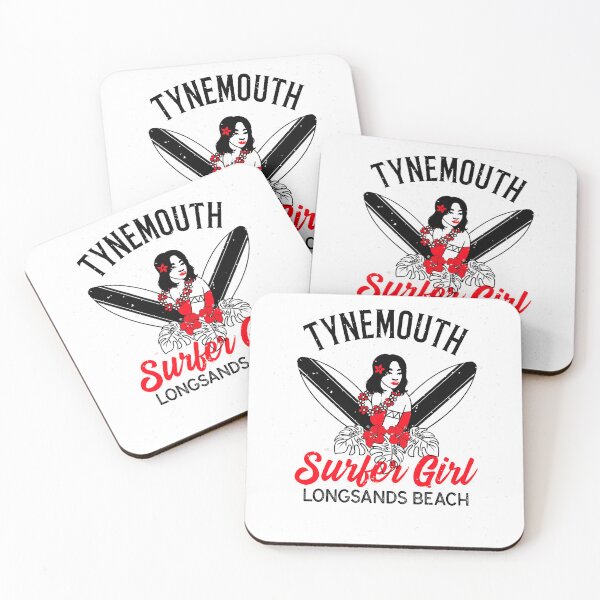 Item preview, Tynemouth Surfer Girl Longsands Beach designed and sold by MerchByCraig.