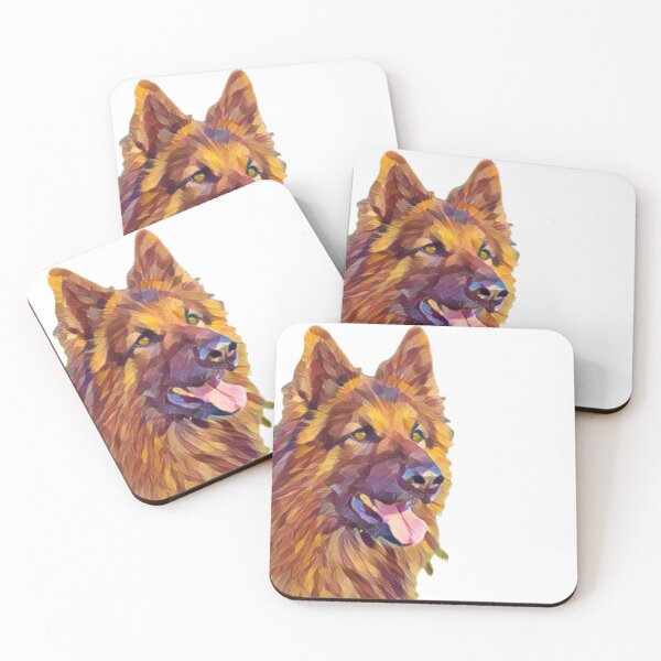 Item preview, A German Shepherd Painted in Rainbow Colours designed and sold by FunPrint.
