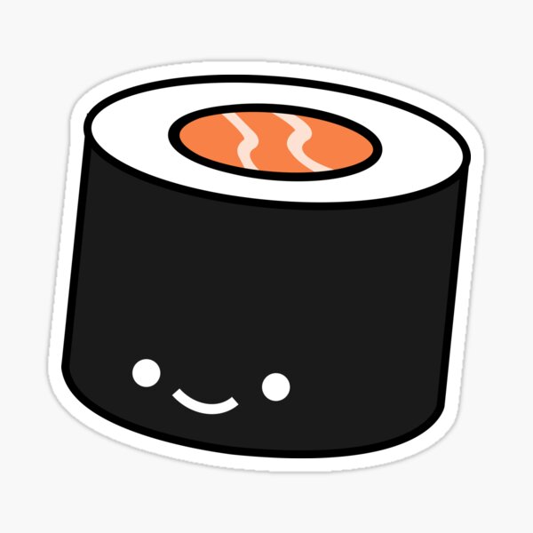 Salmon sushi maki roll Sticker