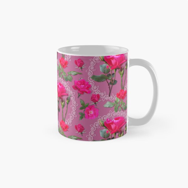 Artikelvorschau, Rose Medallion on Sweet Mauve Half-Drop Repeat 5748 entworfen und verkauft von Art in My Loft.