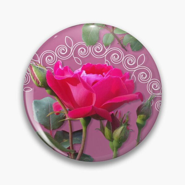 Artikelvorschau, Rose Medallion on Sweet Mauve Half-Drop Repeat 5748 entworfen und verkauft von Art in My Loft.