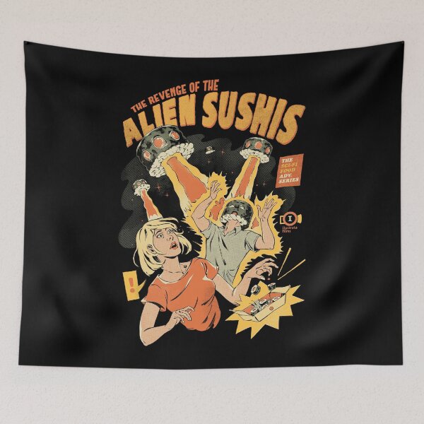 Item preview, Alien Sushis - Black version designed and sold by Ilustrata®.