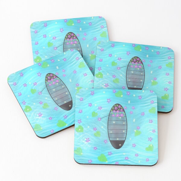 Item preview, boat with flower designed and sold by Pattern Petals.