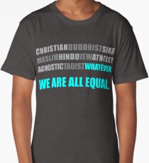 We Are All Equal Religious Harmony Long T-Shirt