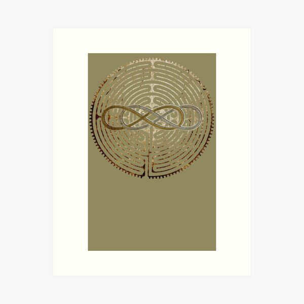 Item preview, Lemniscate Double Infinity on Labyrinth Chartres antique metal designed and sold by EDDArt.