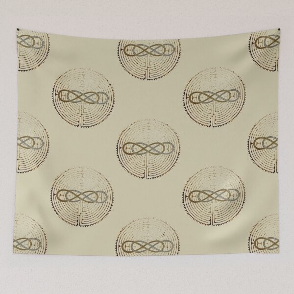 Item preview, Lemniscate Double Infinity on Labyrinth Chartres antique metal designed and sold by EDDArt.