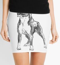 Boxer Dog Drawing Mini Skirt