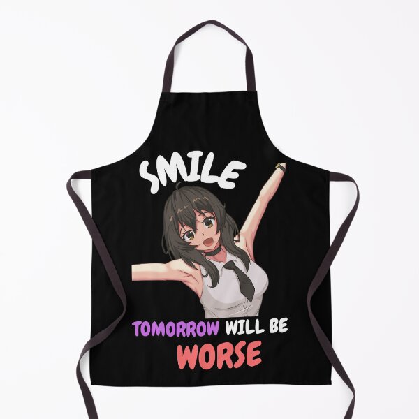 Item preview, Smile Tomorrow Will Be Worse | Anime Sarcasm | Funny Quote designed and sold by BBMarioni.