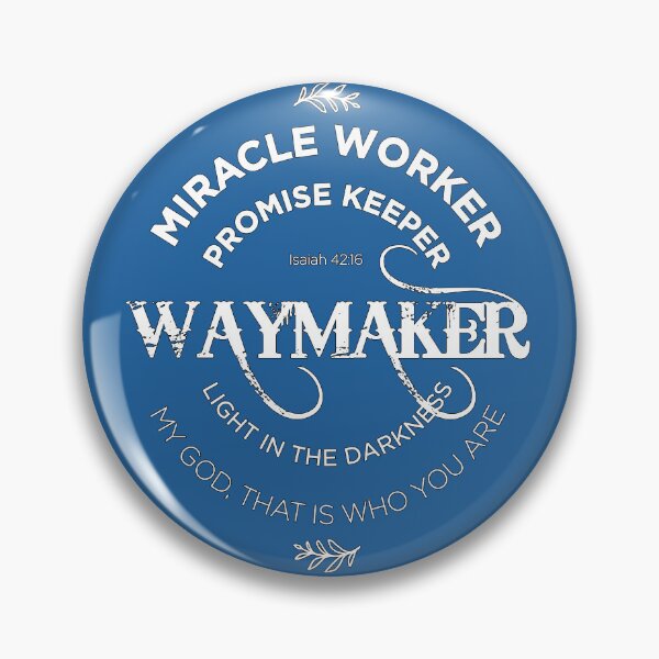 Item preview, Waymaker, Miracle Worker - sky diver blue designed and sold by AbideApparel.