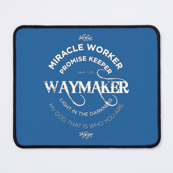 Item preview, Waymaker, Miracle Worker - sky diver blue designed and sold by AbideApparel.