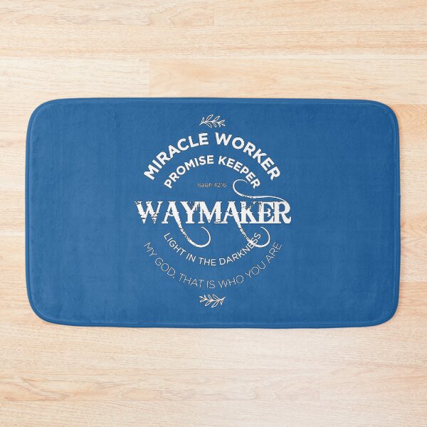 Item preview, Waymaker, Miracle Worker - sky diver blue designed and sold by AbideApparel.