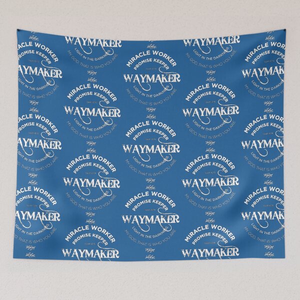 Item preview, Waymaker, Miracle Worker - sky diver blue designed and sold by AbideApparel.