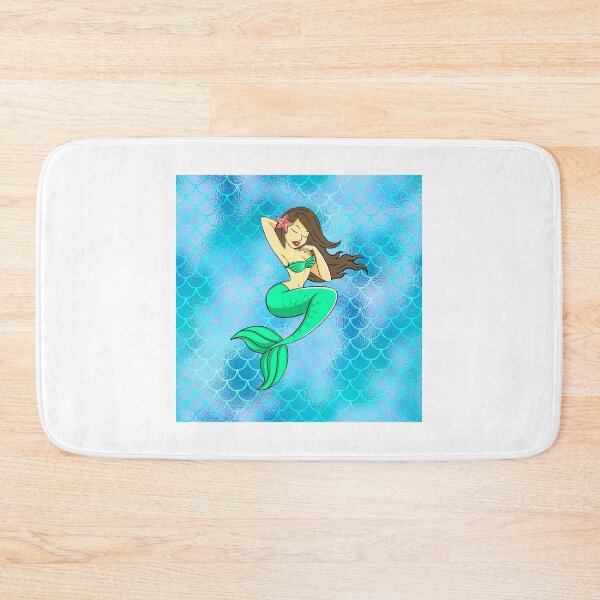 Item preview, Mermaid Drawing on Blue Scales designed and sold by joseartgel.