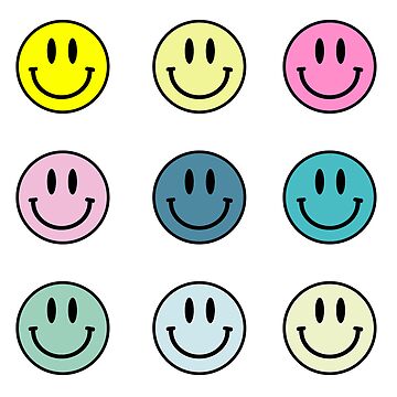 Smiley Happy Face Goofy Decal Vinyl Car Window Sticker 6 x 6