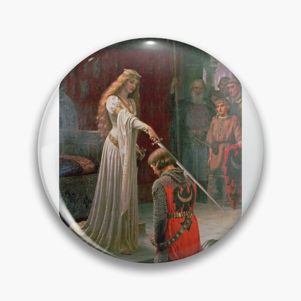 Item preview, Accolade by Edmund Blair Leighton Medieval Knight Sword and Lady Original Painting  designed and sold by TeeARTHY.
