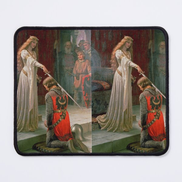 Item preview, Accolade by Edmund Blair Leighton Medieval Knight Sword and Lady Original Painting  designed and sold by TeeARTHY.
