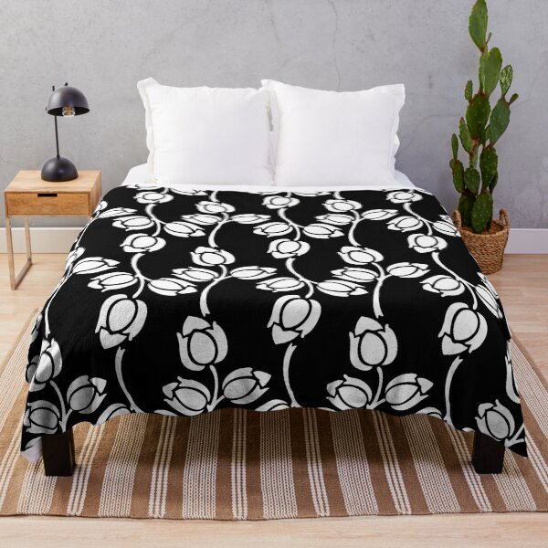 Item preview, Black and White Floral Pattern designed and sold by Blue-Banana.