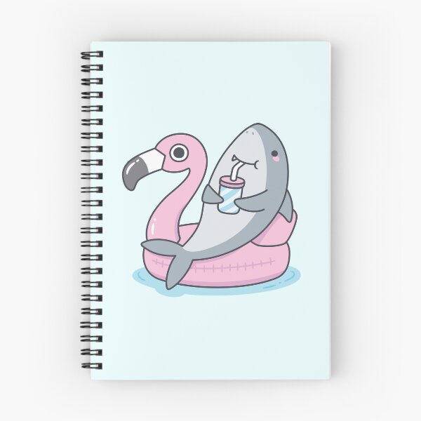 Item preview, Cute Shark Chillin On Flamingo Pool Float designed and sold by rustydoodle.
