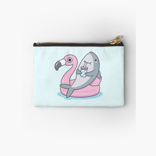 Item preview, Cute Shark Chillin On Flamingo Pool Float designed and sold by rustydoodle.
