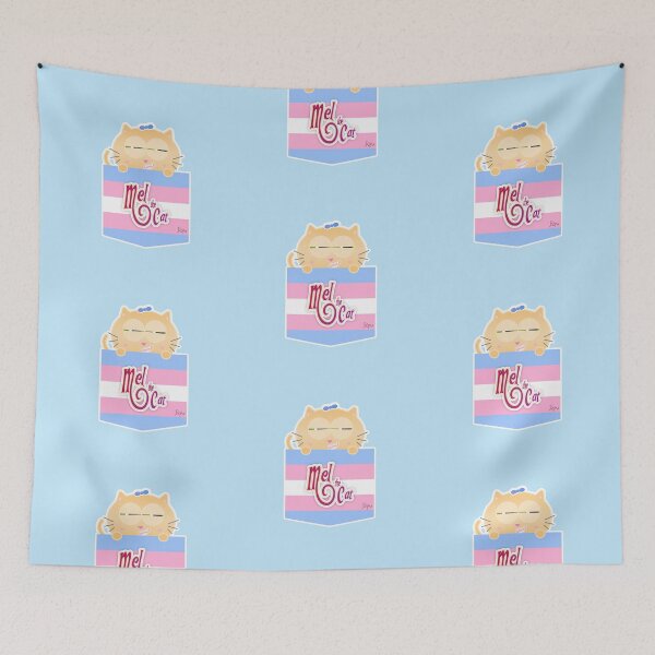 Item preview, Mel the Cat Coming Out Pocket Trans Flag designed and sold by elisagavi.