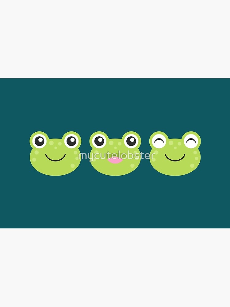 Happy Kawaii Frog Faces by mycutelobster