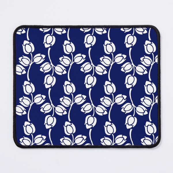 Item preview, Navy and White Floral Pattern designed and sold by Blue-Banana.