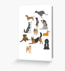 Dog Breeds Greeting Card