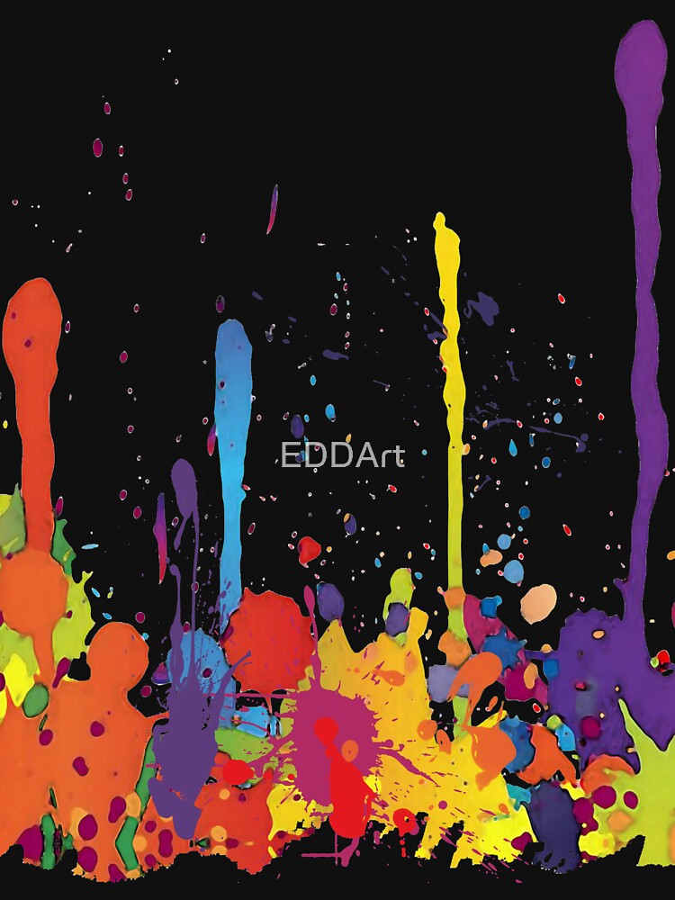 Crazy multicolored running SPLASHES horizontal by EDDArt