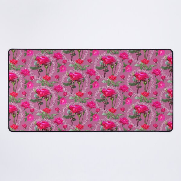 Item preview, Rose Medallion on Sweet Mauve Half-Drop Repeat 5748 designed and sold by Art in My Loft.
